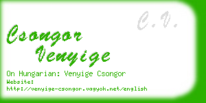 csongor venyige business card